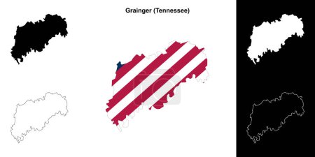 Grainger County (Tennessee) esquema mapa conjunto