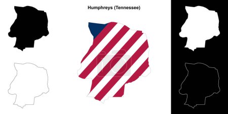 Humphreys County (Tennessee) outline map set