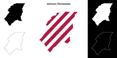 Johnson County (Tennessee) outline map set