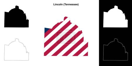 Conjunto de mapas de contorno del Condado de Lincoln (Tennessee)