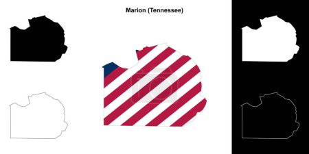 Marion County (Tennessee) outline map set