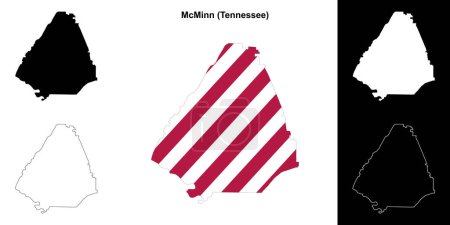 McMinn County (Tennessee) outline map set