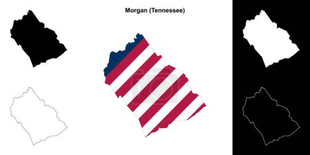 Conjunto de mapas de esquema del Condado de Morgan (Tennessee)