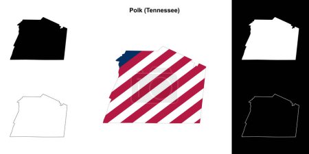 Polk County (Tennessee) umrissenes Kartenset