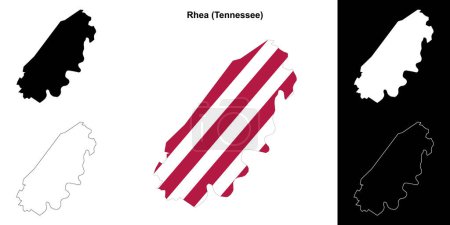 Téléchargez les illustrations : Carte générale du comté de Rhea (Tennessee) - en licence libre de droit