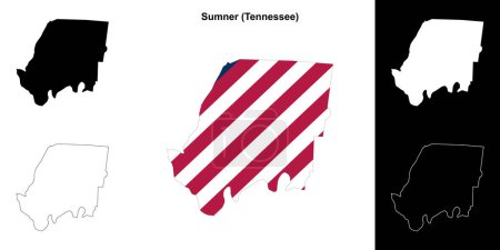Sumner County (Tennessee) umrissenes Kartenset