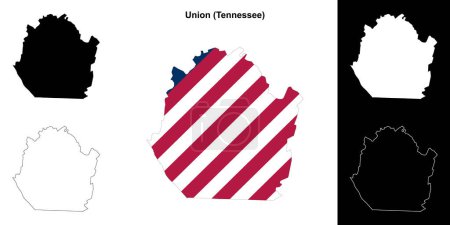 Union County (Tennessee) outline map set