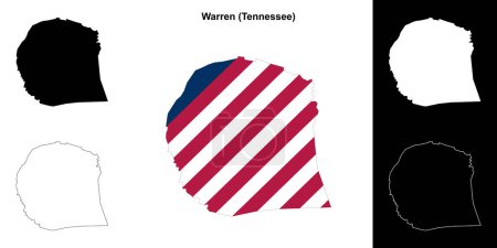 Warren County (Tennessee) esquema mapa conjunto