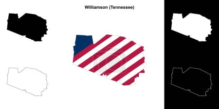 Williamson County (Tennessee) outline map set