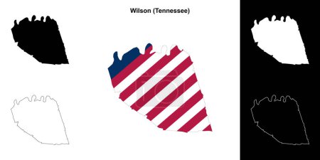 Wilson County (Tennessee) umrissenes Kartenset