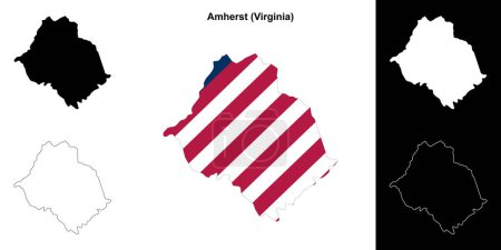 Amherst County (Virginia) outline map set