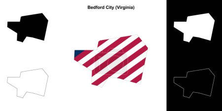Bedford City County (Virginia) esquema conjunto de mapas