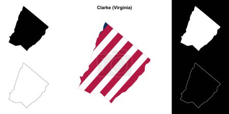 Clarke County (Virginia) outline map set