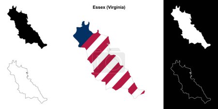 Essex County (Virginia) outline map set