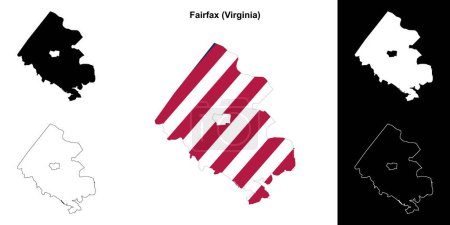 Fairfax County (Virginia) esquema mapa conjunto