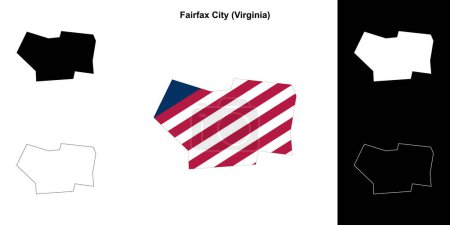 Fairfax City County (Virginia) esquema conjunto de mapas