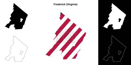 Frederick County (Virginia) outline map set