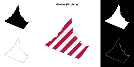 Greene County (Virginia) outline map set