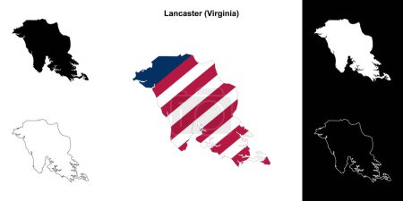 Condado de Lancaster (Virginia) esquema mapa conjunto