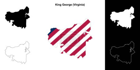 King George County (Virginia) outline map set