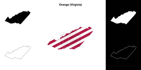 Orange County (Virginia) outline map set