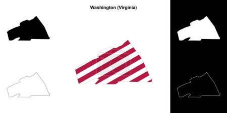 Washington County (Virginia) outline map set