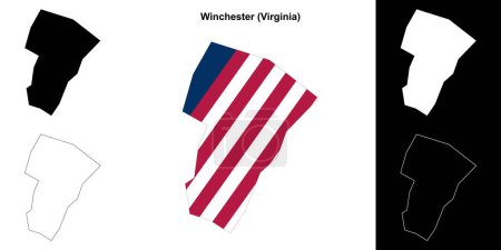 Winchester County (Virginia) outline map set