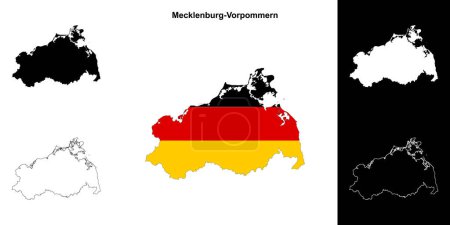 Mecklemburgo-Vorpommern esquema de estado mapa conjunto