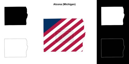 Alcona County (Michigan) Übersichtskarte