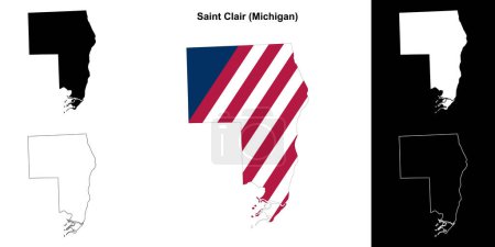 Saint Clair County (Michigan) Übersichtskarte
