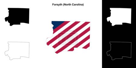 Conjunto de mapas del Condado de Forsyth (Carolina del Norte)