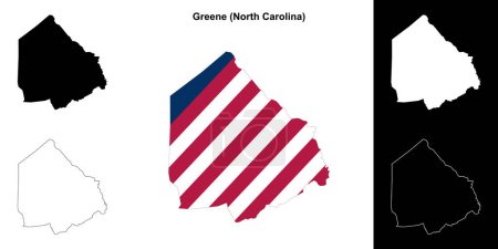 Greene County (North Carolina) outline map set