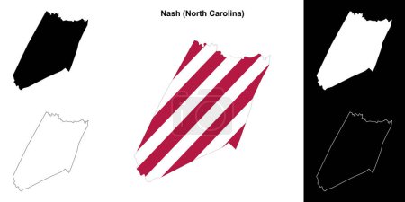 Nash County (North Carolina) outline map set