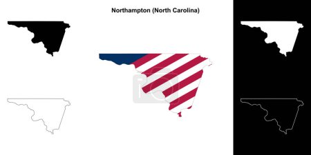 Ilustración de Conjunto de planos del condado de Northampton (Carolina del Norte) - Imagen libre de derechos