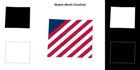 Condado de Stokes (Carolina del Norte) esquema mapa conjunto