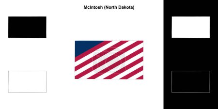 Condado de McIntosh (Dakota del Norte) esquema mapa conjunto