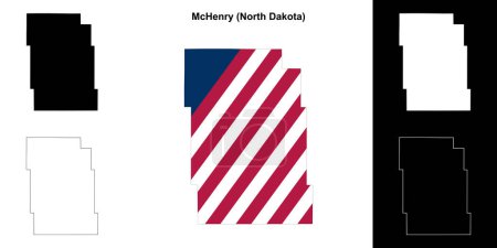 Téléchargez les illustrations : McHenry County (Dakota du Nord) schéma cartographique - en licence libre de droit