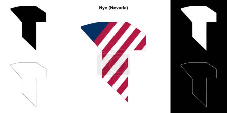 Nye County (Nevada) outline map set
