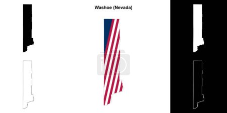 Washoe County (Nevada) outline map set