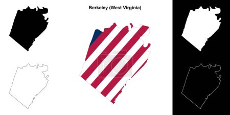 Berkeley County (West Virginia) outline map set