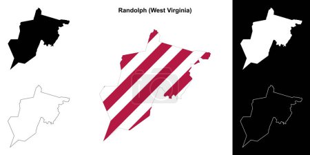 Randolph County (West Virginia) outline map set