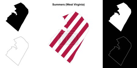 Summers County (West Virginia) outline map set
