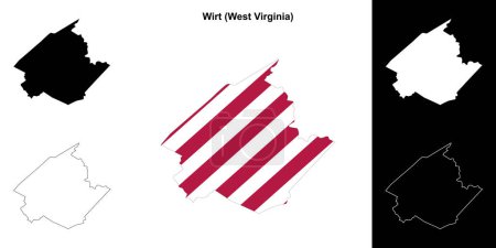 Condado de Wirt (Virginia Occidental) esquema mapa conjunto