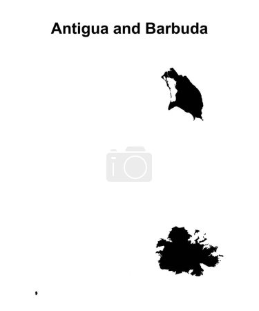 Antigua and Barbuda blank outline map