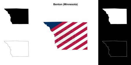 Benton County (Minnesota) esquema mapa conjunto