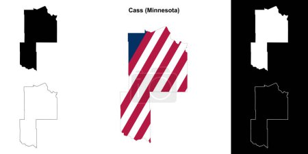 Conjunto de mapas de contorno del Condado de Cass (Minnesota)
