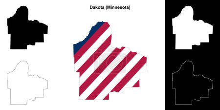 Dakota County (Minnesota) outline map set