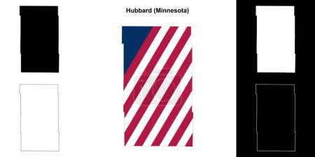 Conjunto de mapas de contorno del condado de Hubbard (Minnesota)