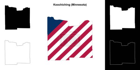 Koochiching County (Minnesota) outline map set