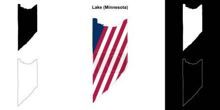 Lake County (Minnesota) outline map set